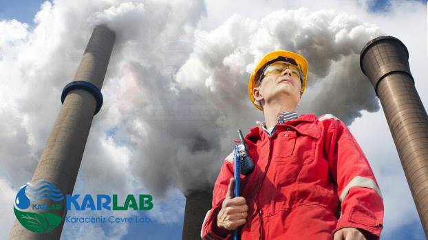 Industrial stack emissions measurement at facility
